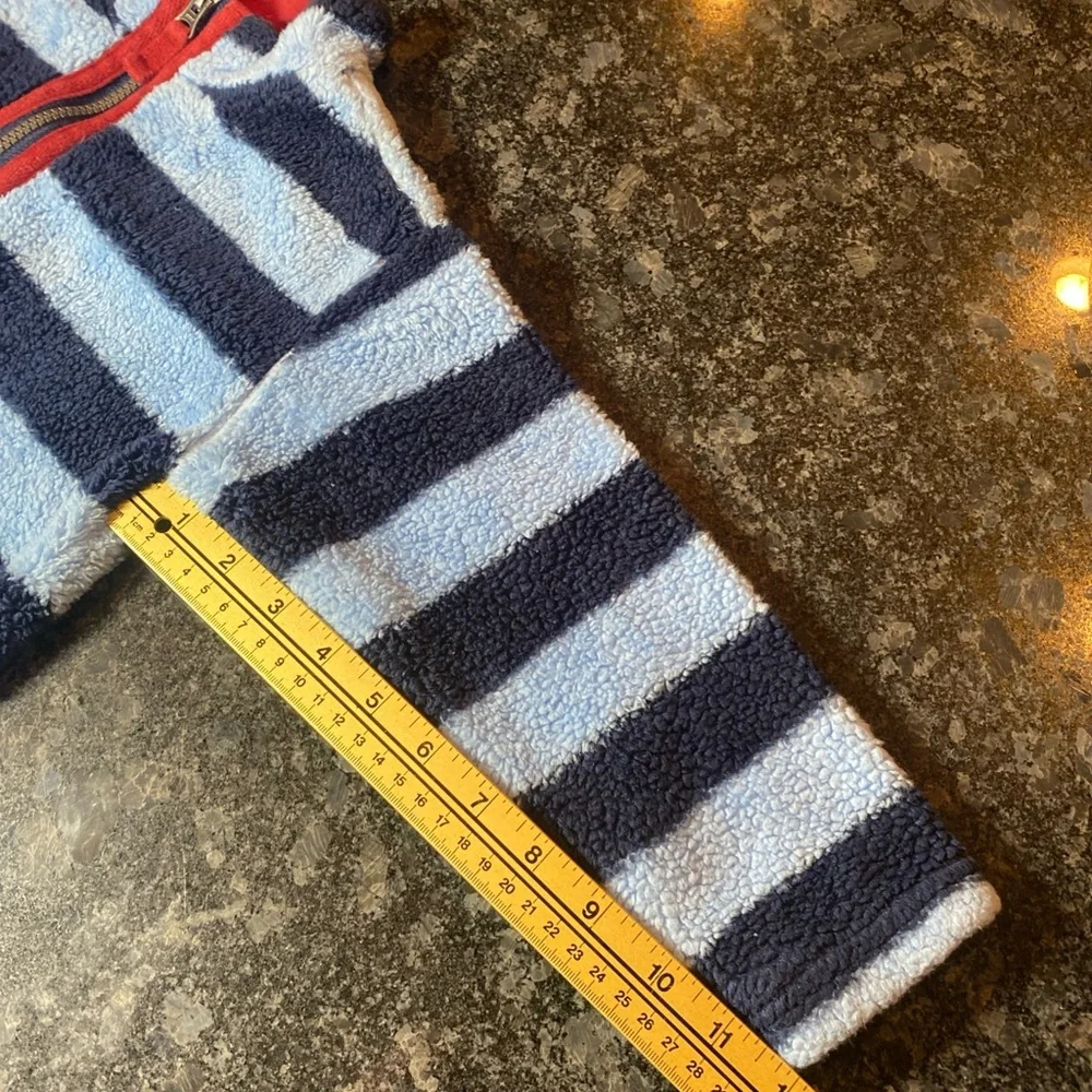 Hanna Andersson Boys 1/4 Zip Pullover Striped Sweater 100 4T Blue